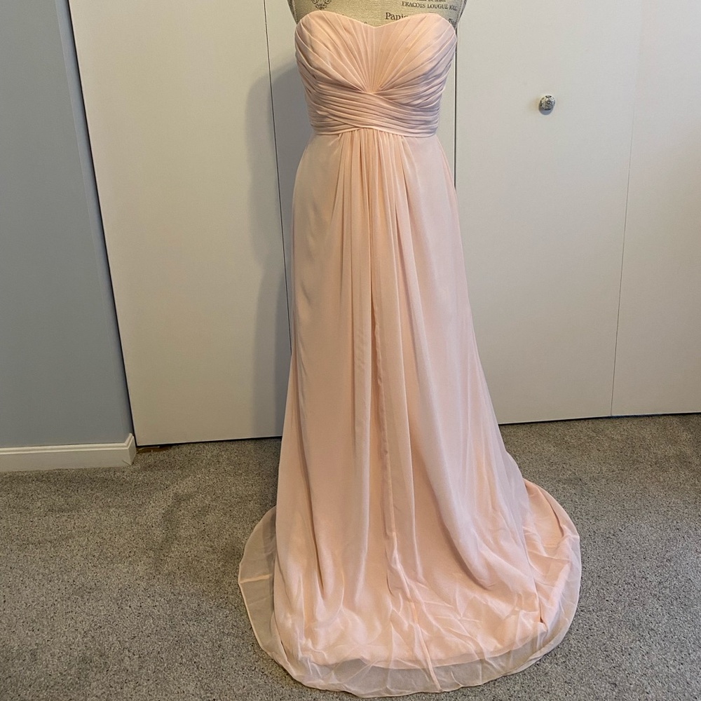 Blush sweetheart strapless gown